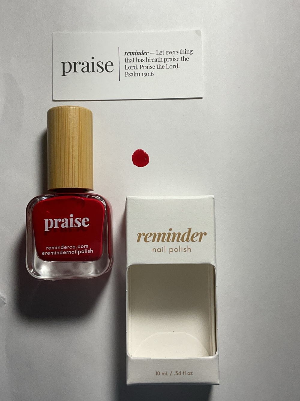 Praise Reminder Nail Polish - Red
